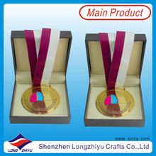 Custom Medal Box Leather Velvet Wooden Medallion Coin Badge Medal Gift Box for Sports Medal and Coin Badge (lzy-201300058 (10))